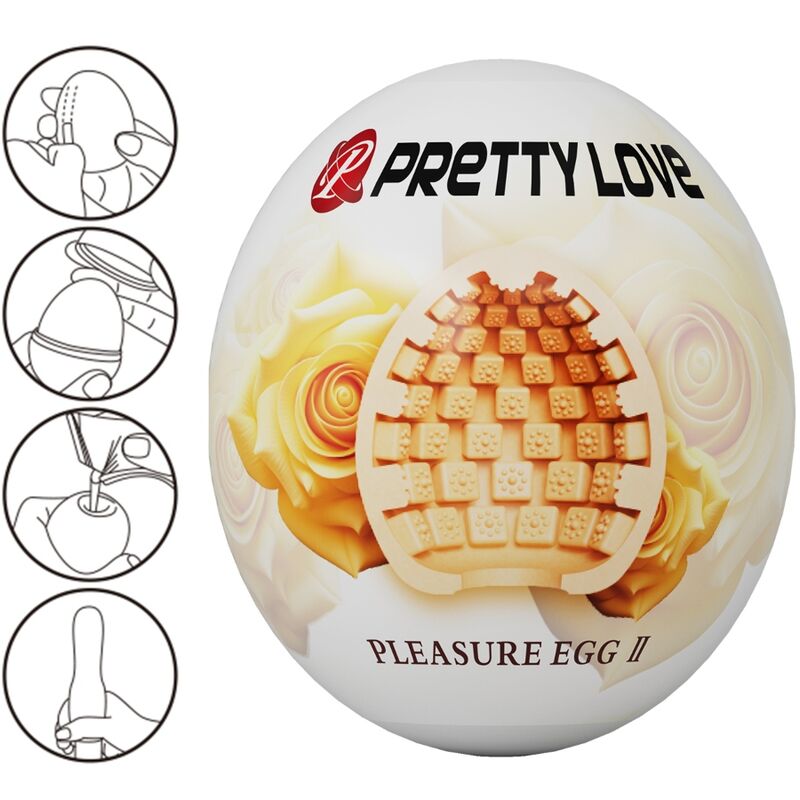PRETTY LOVE – MASTURBADOR MASCULINO HUEVO NATURAL