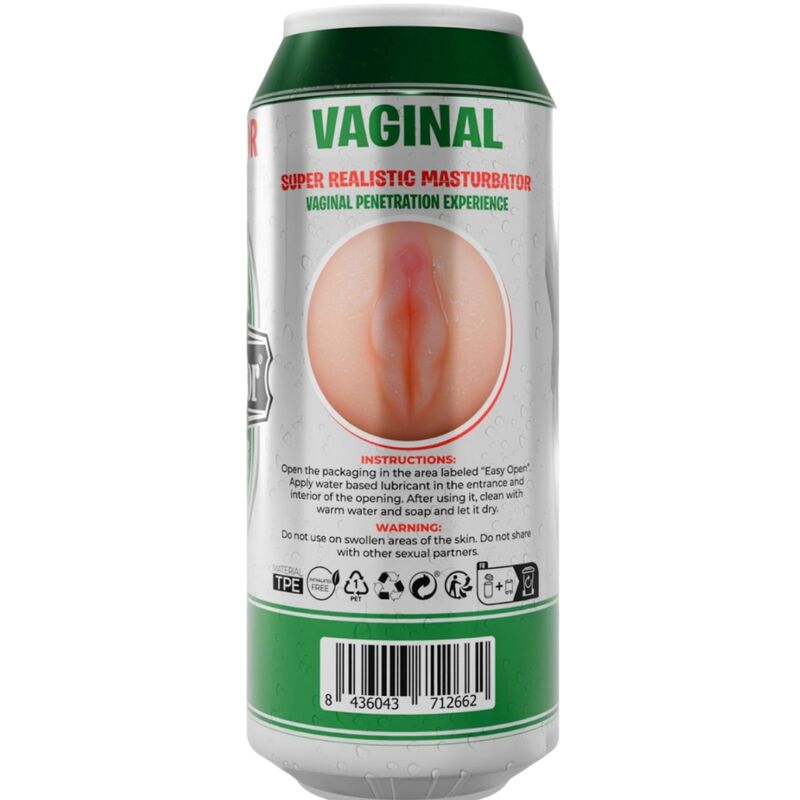 ALIVE - MASTURBADOR MASCULINO VAGINA LATA CERVEZA - Imagen 3