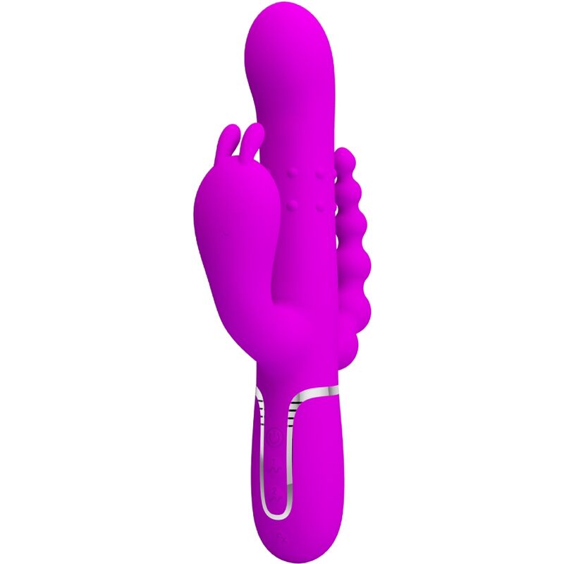PRETTY LOVE – CAMMY TRIPLE VIBRADOR MULTIFUNCIÓN 4 EN 1 ROSA