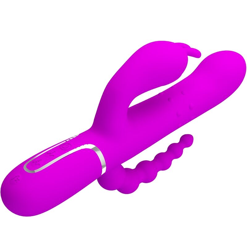 PRETTY LOVE - CAMMY TRIPLE VIBRADOR MULTIFUNCIÓN 4 EN 1 ROSA - Imagen 6
