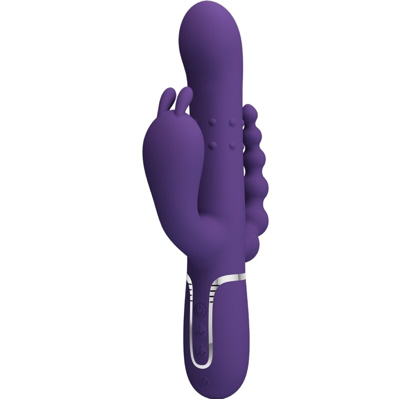 PRETTY LOVE – CAMMY TRIPLE VIBRADOR MULTIFUNCIÓN 4 EN 1 MORADO