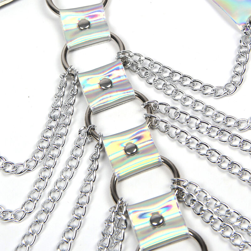SUBBLIME - 953737 ARNÉS DE PECHO CON ANILLOS Y CADENAS PLATA TALLA ÚNICA - Imagen 6