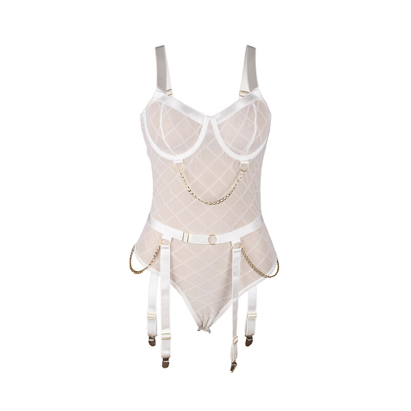 SUBBLIME - 954284 BODY CON CADENAS + LIGUEROS BLANCO S/M - Imagen 3