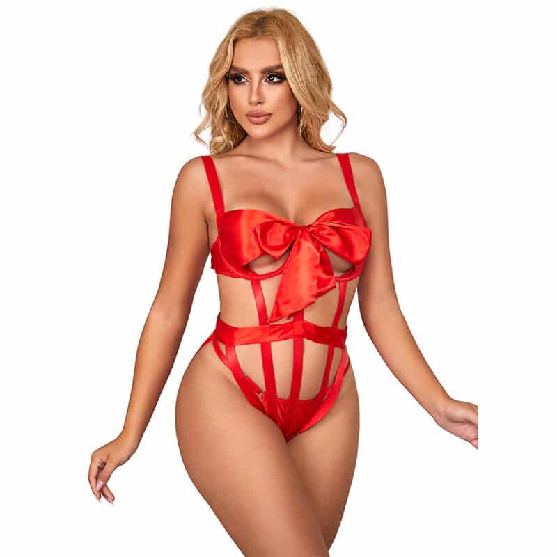 SUBBLIME - 954468 BODY SEXY CALADO CON LAZO ROJO S/M - Imagen 13