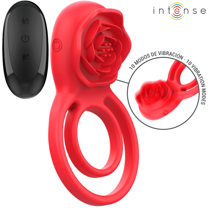INTENSE – GAIL ROSA ESTIMULADORA 10 VIBRACIONES ROJO CONTROL REMOTO