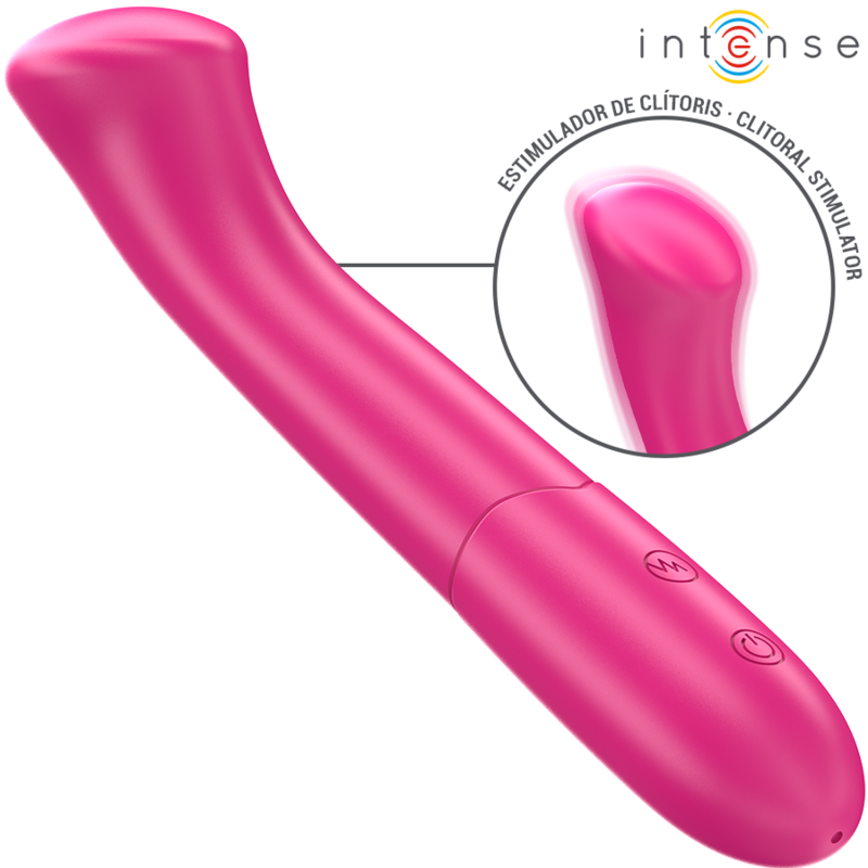 INTENSE – PATY VIBRADOR 19 CM FLEXIBLE 10 VIBRACIONES MODELO 2 ROSA