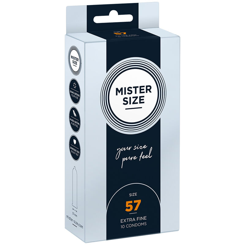 MISTER SIZE – PRESERVATIVOS TALLA L 57 MM (10 UNIDADES)
