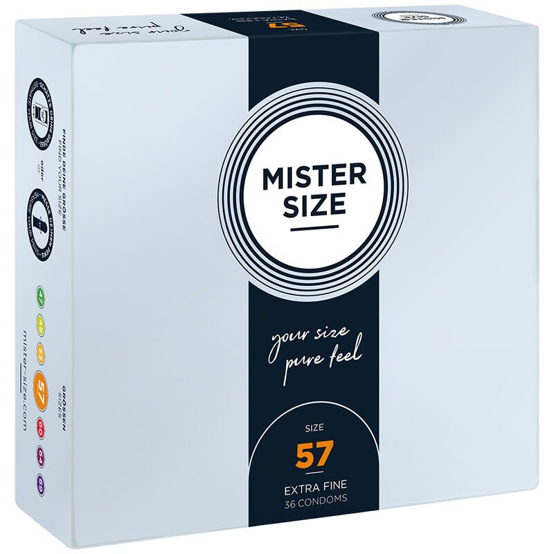MISTER SIZE – PRESERVATIVOS TALLA L 57 MM (36 UNIDADES)