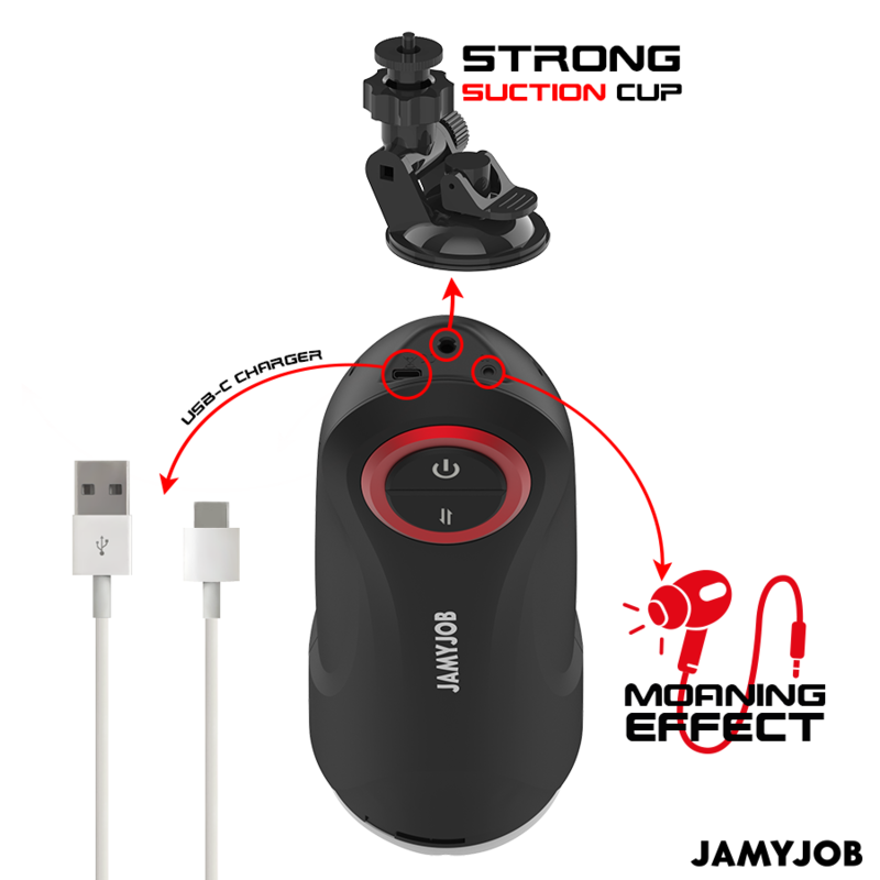 JAMYJOB - GRAVITY MASTURBADOR VAGINA AUTOMÁTICO 5 MODOS DE EMPUJE Y EFECTO SONIDO - Imagen 7