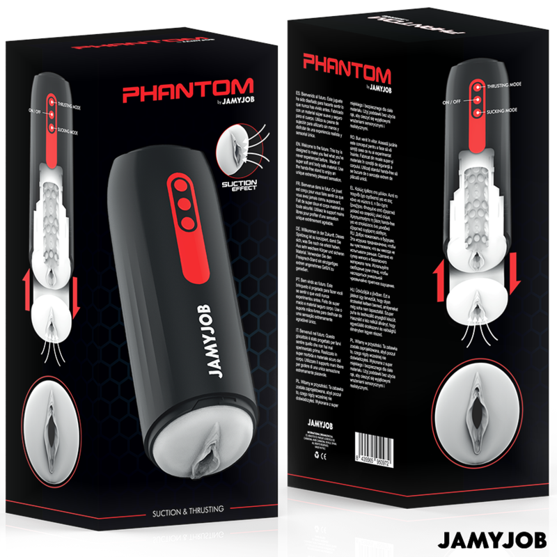 JAMYJOB - PHANTOM MASTURBADOR VAGINA AUTOMÁTICO 5 MODOS SUCCIONADOR Y EMPUJE - Imagen 6