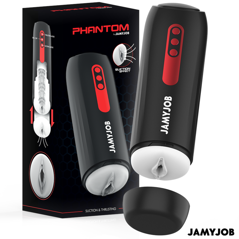 JAMYJOB - PHANTOM MASTURBADOR VAGINA AUTOMÁTICO 5 MODOS SUCCIONADOR Y EMPUJE - Imagen 7