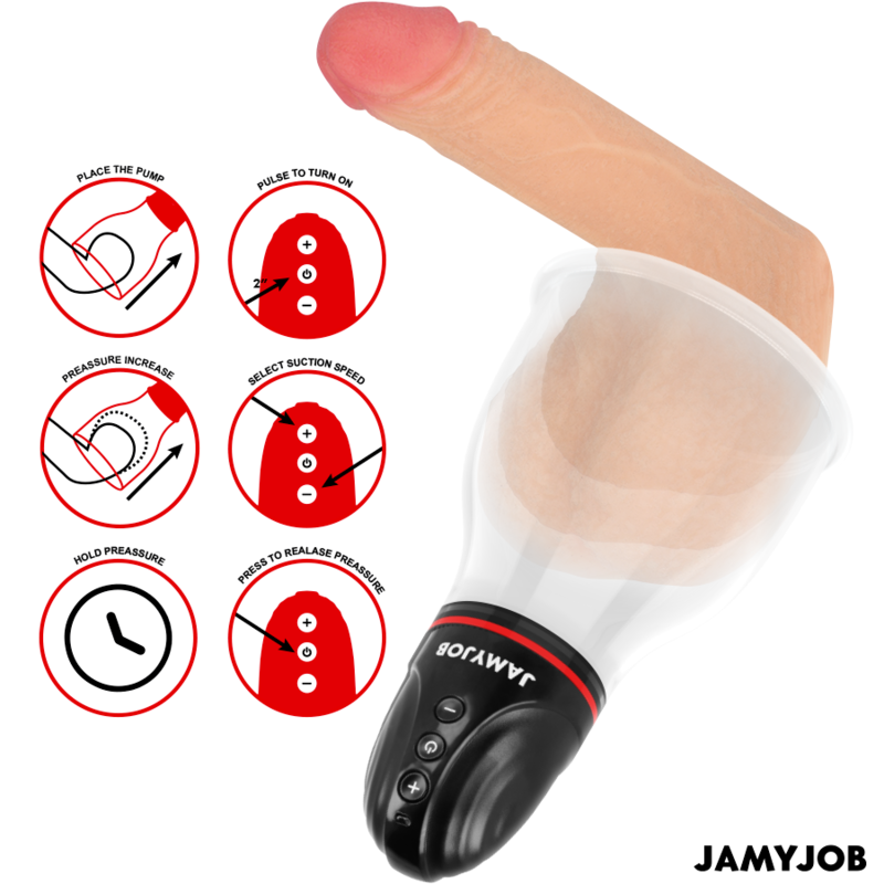 JAMYJOB - XPAND LITE BOMBA AUTOMTICA DE TESTÍCULOS 3 NIVELES DE SUCCIONADOR GRIS - Imagen 2