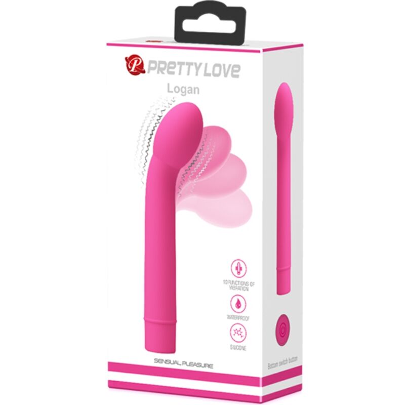 PRETTY LOVE - LOGAN VIBRADOR PUNTO G 10 VIBRACIONES ROSA - Imagen 2