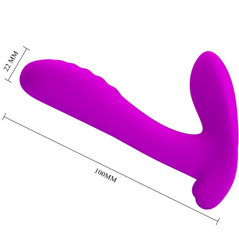 PRETTY LOVE - MASAJEADOR & VIBRADOR 12 VIBRACIONES CONTROL REMOTO MORADO - Imagen 3