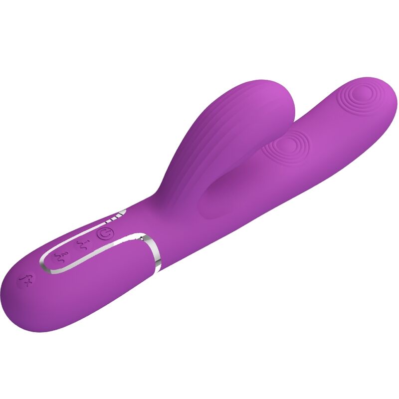 PRETTY LOVE - PERLITA VIBRADOR RABBIT MULTIFUNCIÓN 3 EN 1 MORADO - Imagen 6