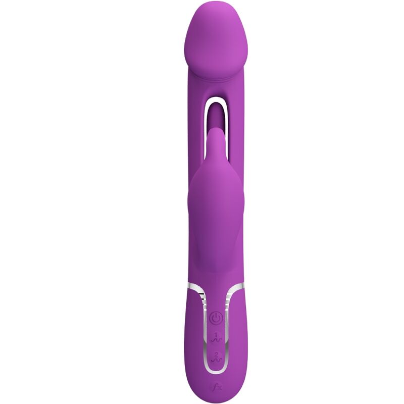PRETTY LOVE - KAMPAS VIBRADOR RABBIT MULTIFUNCIÓN 3 EN 1 MORADO - Imagen 3