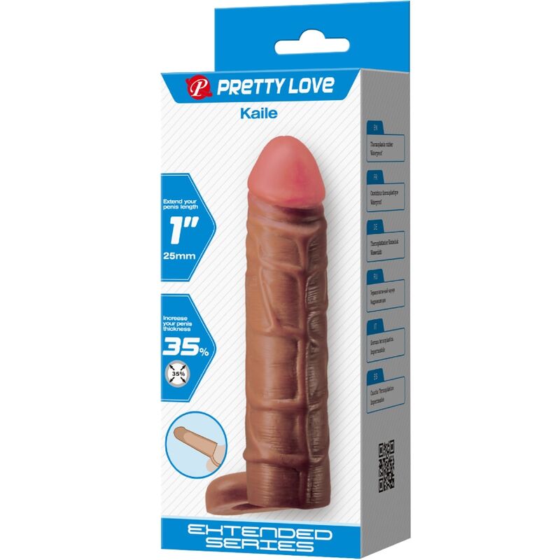 PRETTY LOVE - KAILE FUNDA PARA PENE CON EXTENSIÓN DE 2.5 CM MULATO - Imagen 3