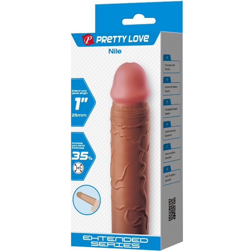 PRETTY LOVE - NILE FUNDA PARA PENE CON EXTENSIÓN DE 2.5 CM MULATO - Imagen 3