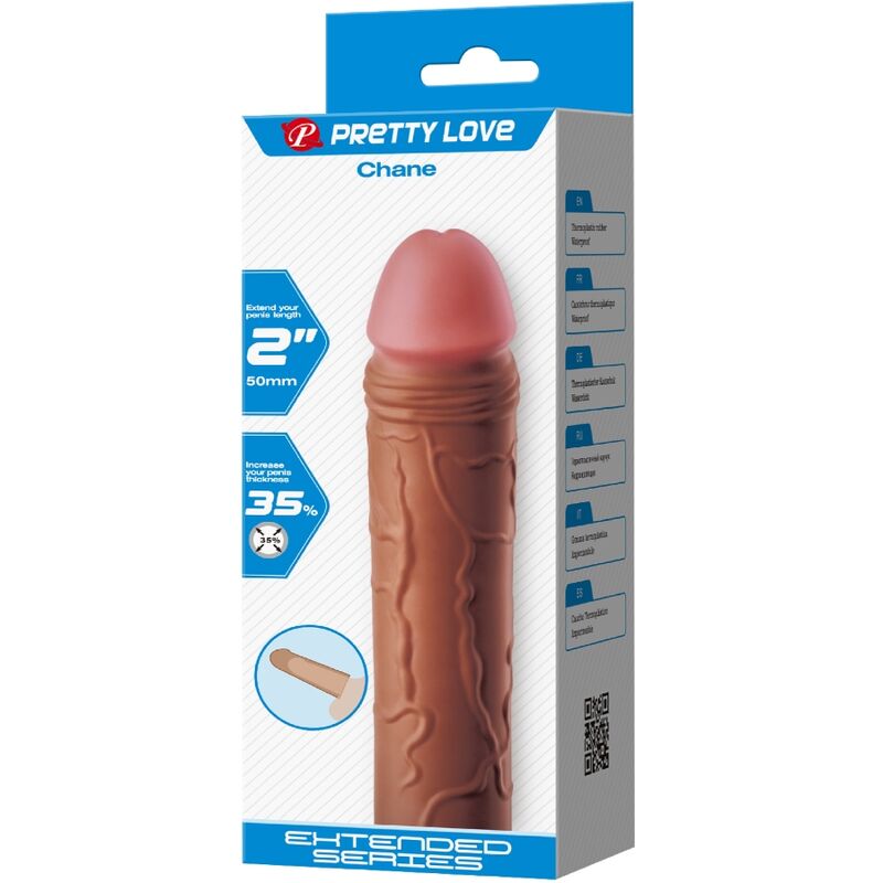 PRETTY LOVE - CHANE FUNDA PARA PENE CON EXTENSIÓN DE 5 CM MULATO - Imagen 3