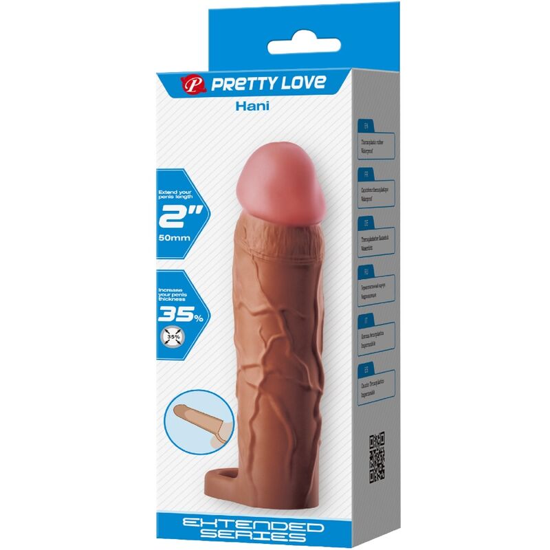 PRETTY LOVE - HANI FUNDA PARA PENE CON EXTENSIÓN DE 5 CM MULATO - Imagen 2