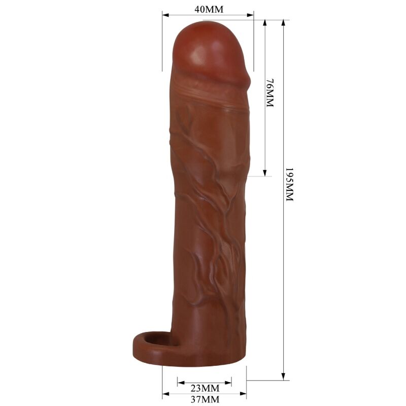 PRETTY LOVE - GERD FUNDA PARA PENE CON EXTENSIÓN DE 7.6 CM MULATO - Imagen 6