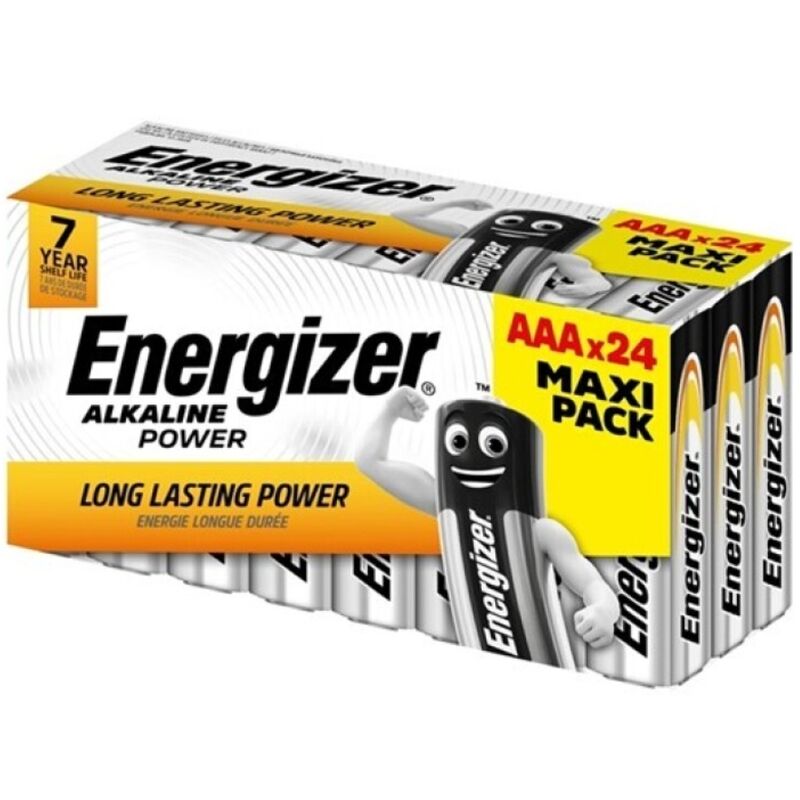 ENERGIZER – ALKALINE POWER PILA ALCALINA AAA LR03 CAJA*24 (3 CAJITAS*8 PILAS)