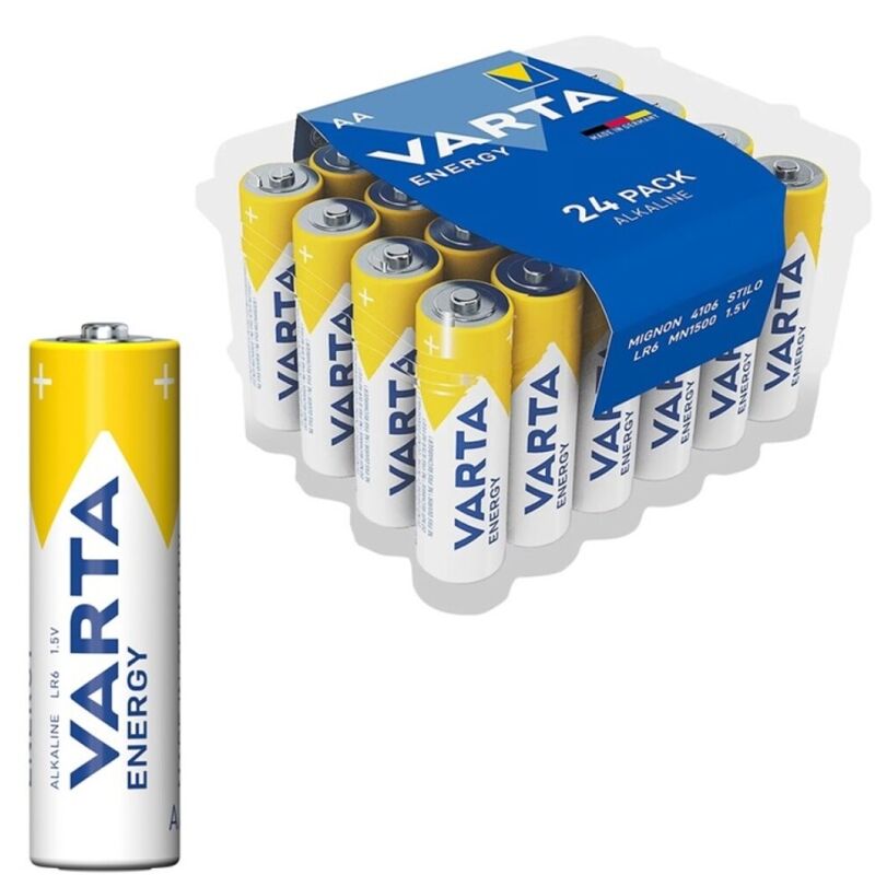 VARTA – ENERGY PILA ALCALINA AA LR6 PACK*24 PILAS