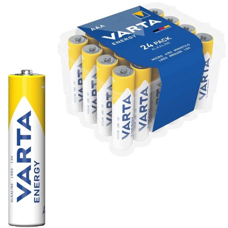 VARTA – ENERGY PILA ALCALINA AAA LR03 PACK*24 PILAS