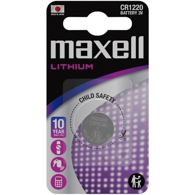 MAXELL – PILA BOTON LITIO CR1220 3V BLISTER*1