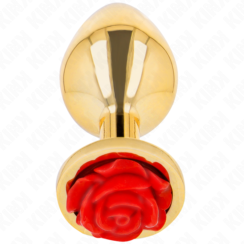 KINK – PLUG ANAL DORADO ROSA ROJA TALLA M