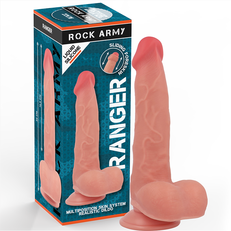 ROCKARMY – RANGER DILDO REALISTA DUAL DENSITY LIQUID SILICONE 22 CM -O- 3.6 CM