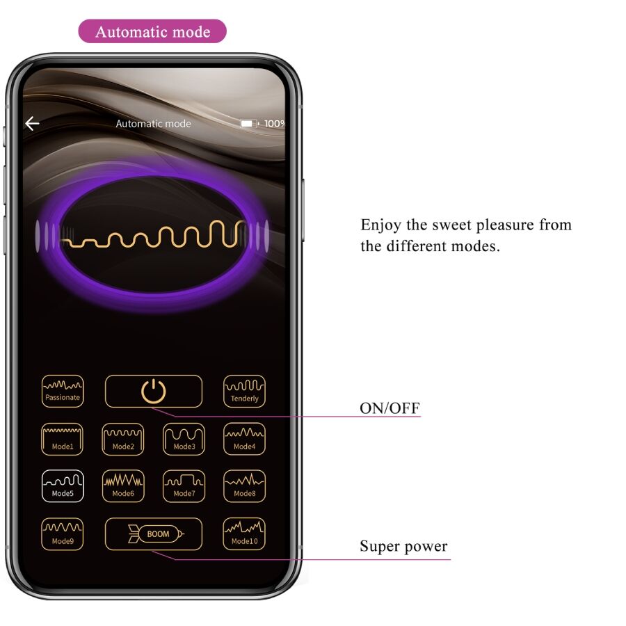PRETTY LOVE - LEVIATHAN VIBRADOR CONTROLADO POR APP MORADO - Imagen 17