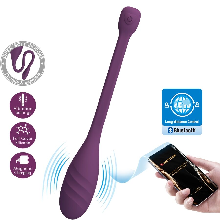 PRETTY LOVE – LEVIATHAN VIBRADOR CONTROLADO POR APP MORADO