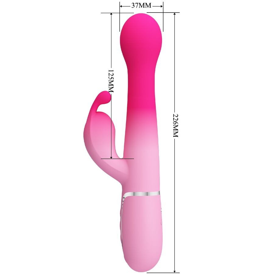 PRETTY LOVE - DEJON VIBRADOR RABBIT 3 EN 1 MULTIFUNCIÓN ROSA - Imagen 8