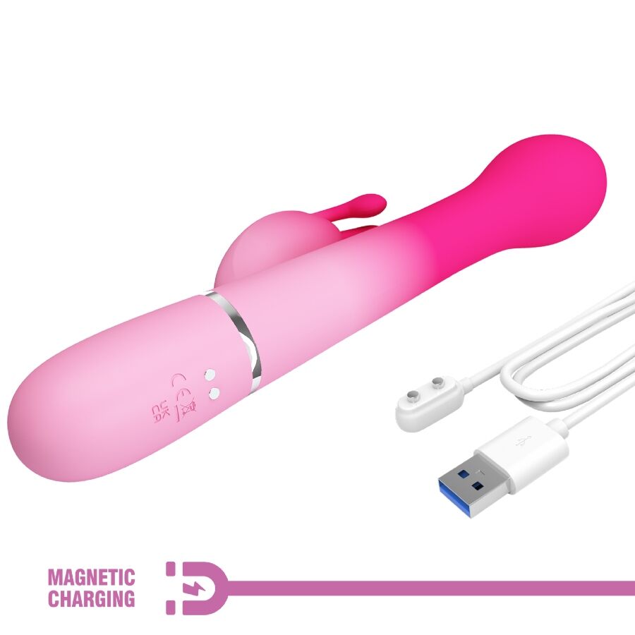 PRETTY LOVE - DEJON VIBRADOR RABBIT 3 EN 1 MULTIFUNCIÓN ROSA - Imagen 2