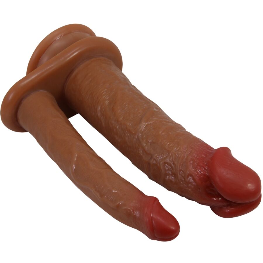 PRETTY LOVE - HULBERT DOBLE DILDO REALÍSTICO CON VIBRACIÓN MULATO - Imagen 2