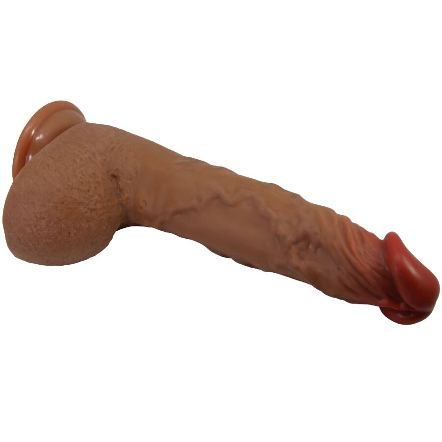 BAILE - BEAUTIFUL WILKS VIBRADOR REALÍSTICO DE 5 CONFIGURACIONES 25 CM MULATO - Imagen 4