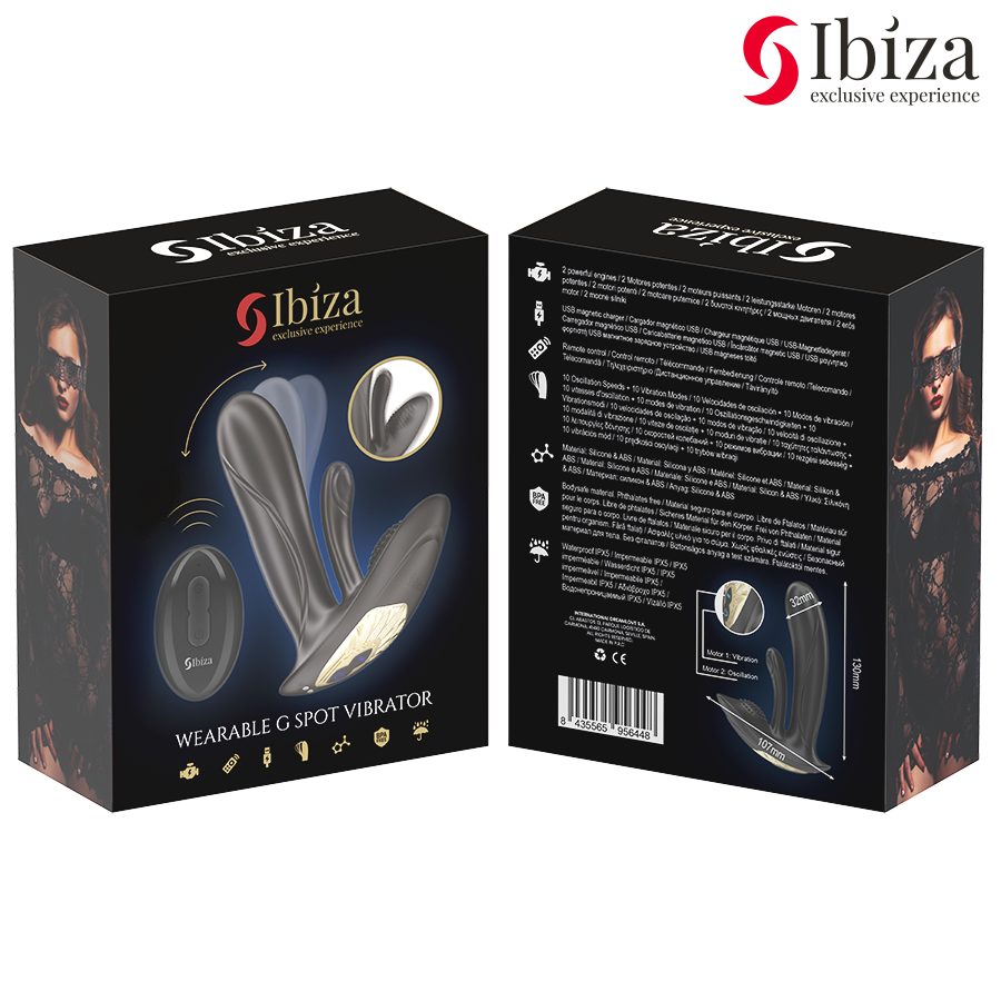 IBIZA - VIBRADOR WEARABLE CON ESTIMULACIÓN PUNTO-G Y CLÍTORIS CON CONTROL REMOTO - Imagen 6