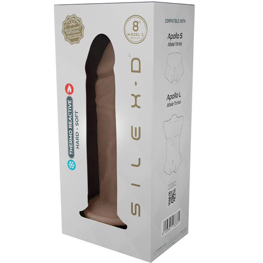 SILEXD - PENE REALÍSTICO MODELO 8 SILICONA LÍQUIDA 20.6 CM - Imagen 6