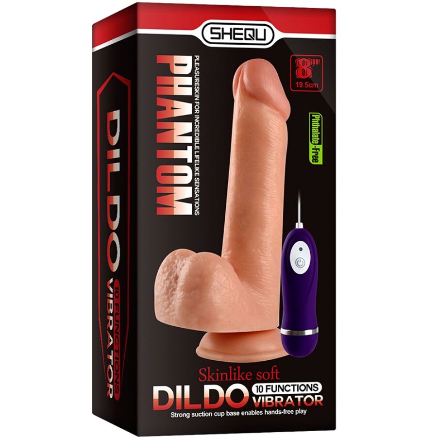SHEQU - ADAM DILDO VIBRADOR CON CONTROL REMOTO 21 CM - Imagen 7