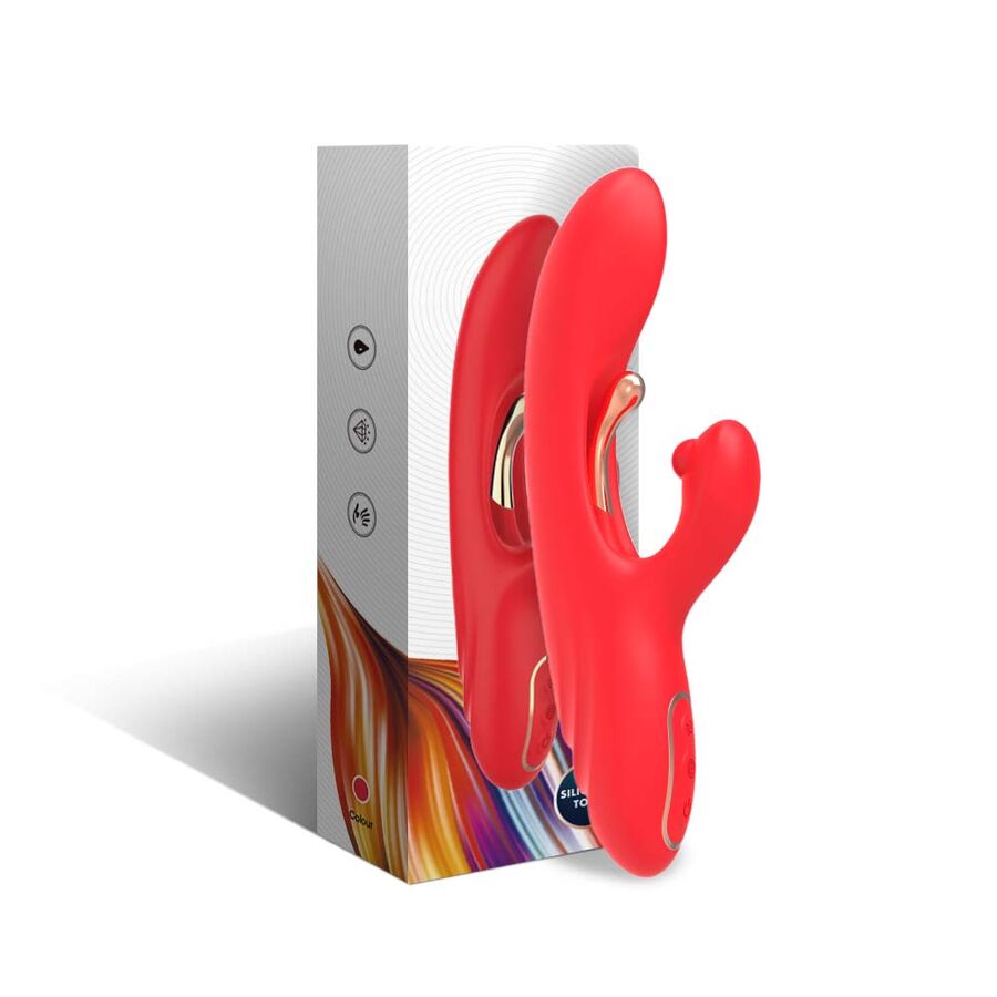 ARMONY – VIBRADOR ESTIMULADOR PUNTO G Y CLÍTORIS CON LENGUA OSCILANTE ROJO