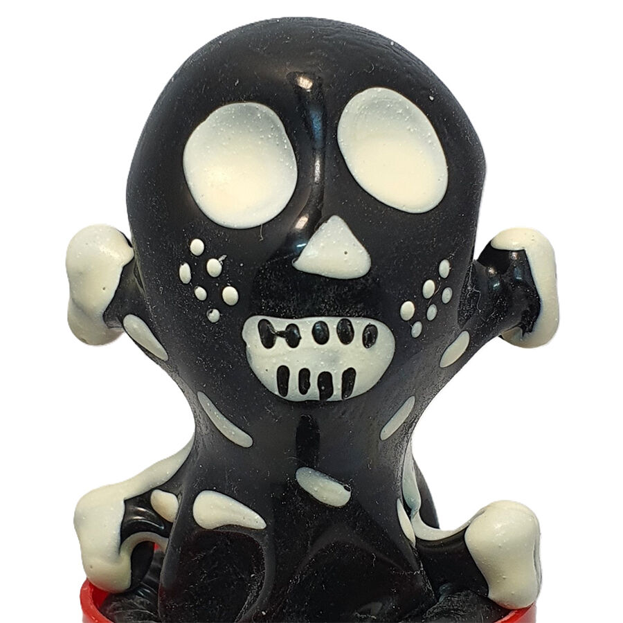 CONDOMERIE – PRESERVATIVO DECORATIVO PINTADO A MANO CALAVERA NEGRA MODELO 2