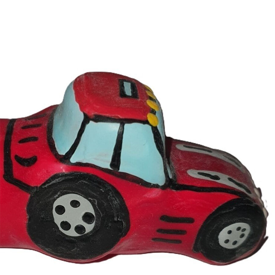CONDOMERIE – PRESERVATIVO DECORATIVO PINTADO A MANO TRACTOR ROJO XL