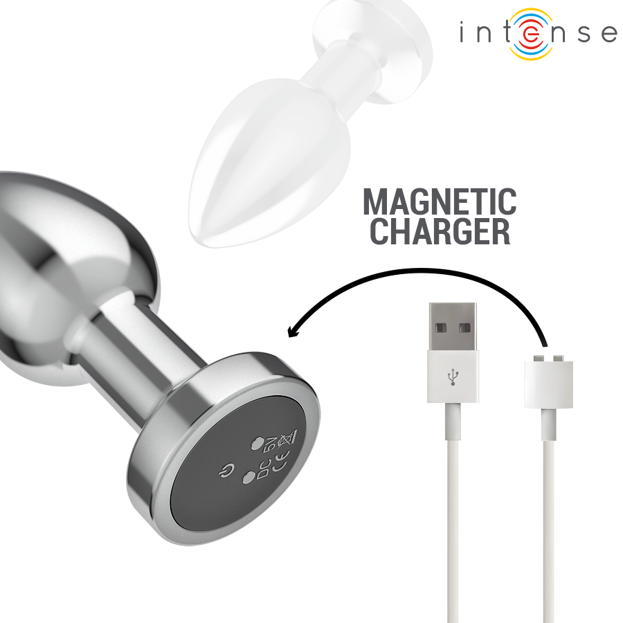 INTENSE - PLUG ANAL 10 VIBRACIONES METAL CON CONTROL REMOTO M - Imagen 3
