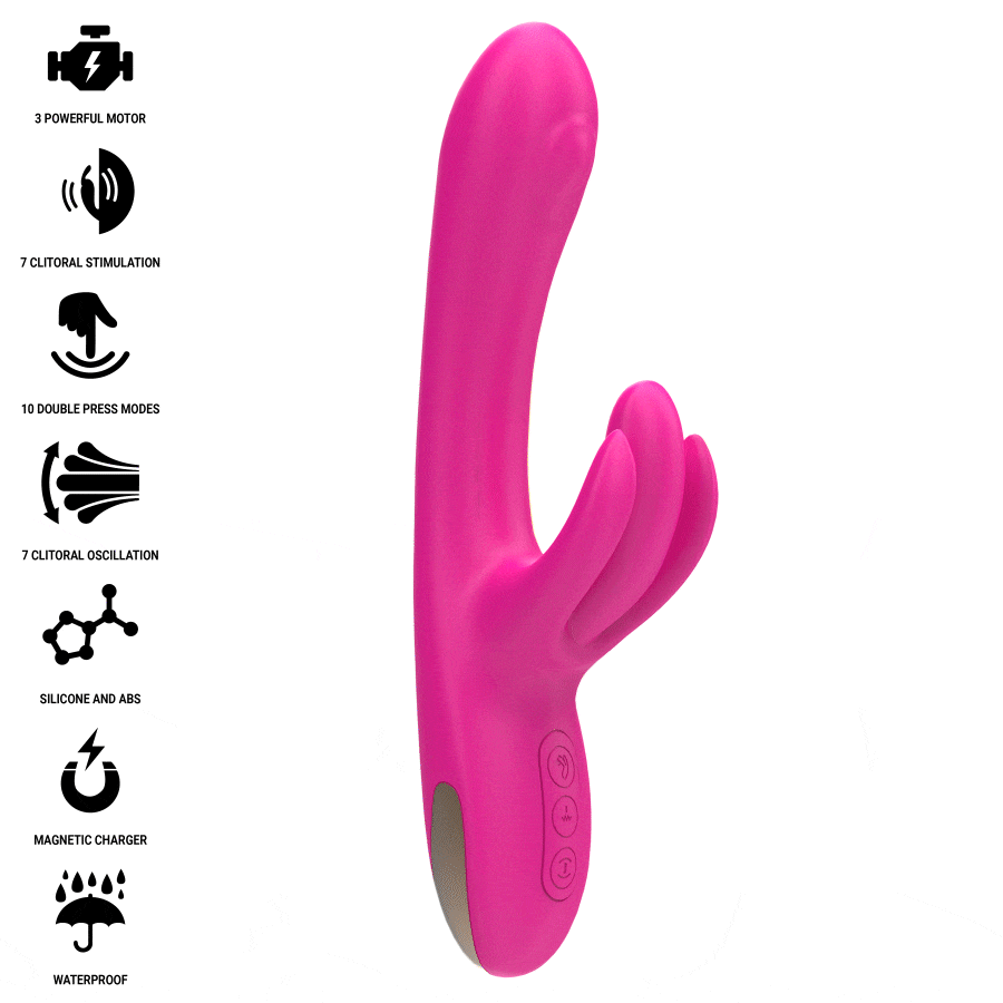INTENSE – BRITNEY VIBRADOR MULTIFUNCIÓN RABBIT 23 CM ROSA