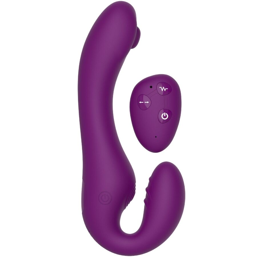 XOCOON – STRAPLESS STRAP-ON VIBRADOR 2 EN 1 CON CONTROL REMOTO MORADO