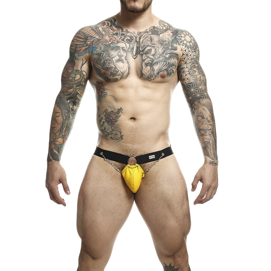 MOB – DNGEON JOCKSTRAP AMARILLO CON CADENAS TALLA ÚNICA