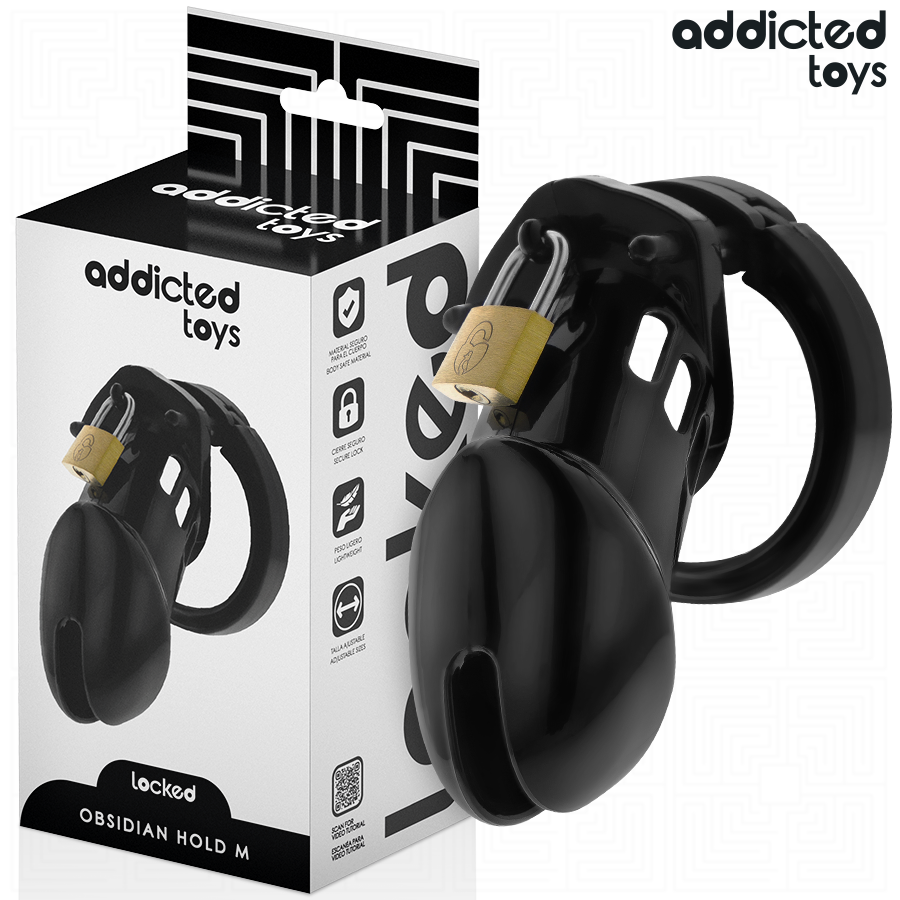 ADDICTED TOYS LOCKED – OBSIDIAN HOLD JAULA PARA PENE TALLA M
