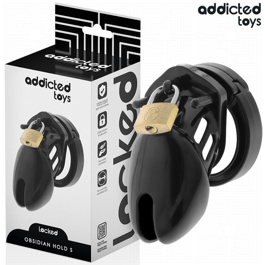 ADDICTED TOYS LOCKED – OBSIDIAN HOLD JAULA PARA PENE TALLA S