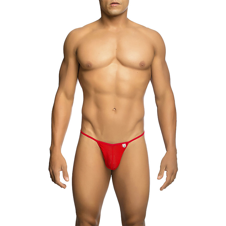 MOB – TANGA TRANSPARENTE CON FORMA DE T ROJO TALLA S/M